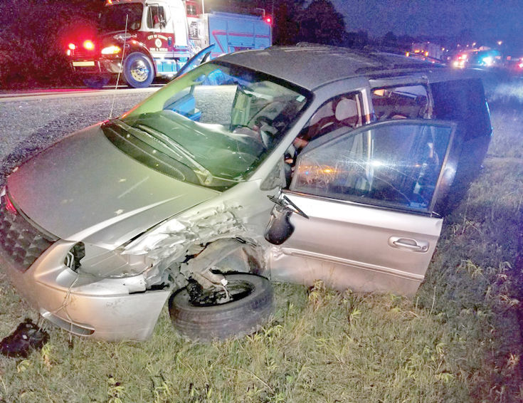 Wreck at an intersection near Etowah